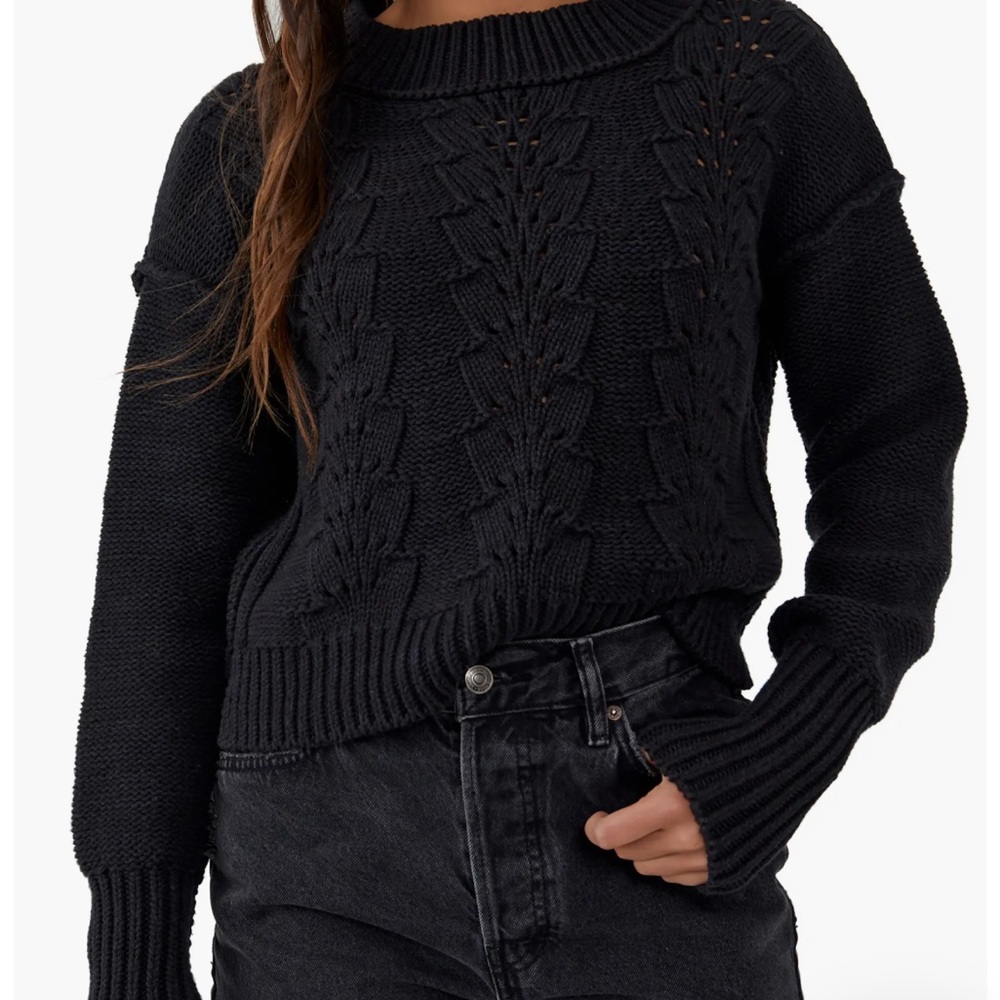 Free people bell song cotton blend sweater